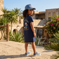 Pure Cotton Girls long shirt– Cartoon Summer home and out Dress with a matching hat (Copy)
