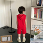 Ensemble short et t-shirt à capuche sans manches Disney Mickey Mouse pour garçon – Rouge