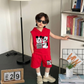 Ensemble short et t-shirt à capuche sans manches Disney Mickey Mouse pour garçon – Rouge