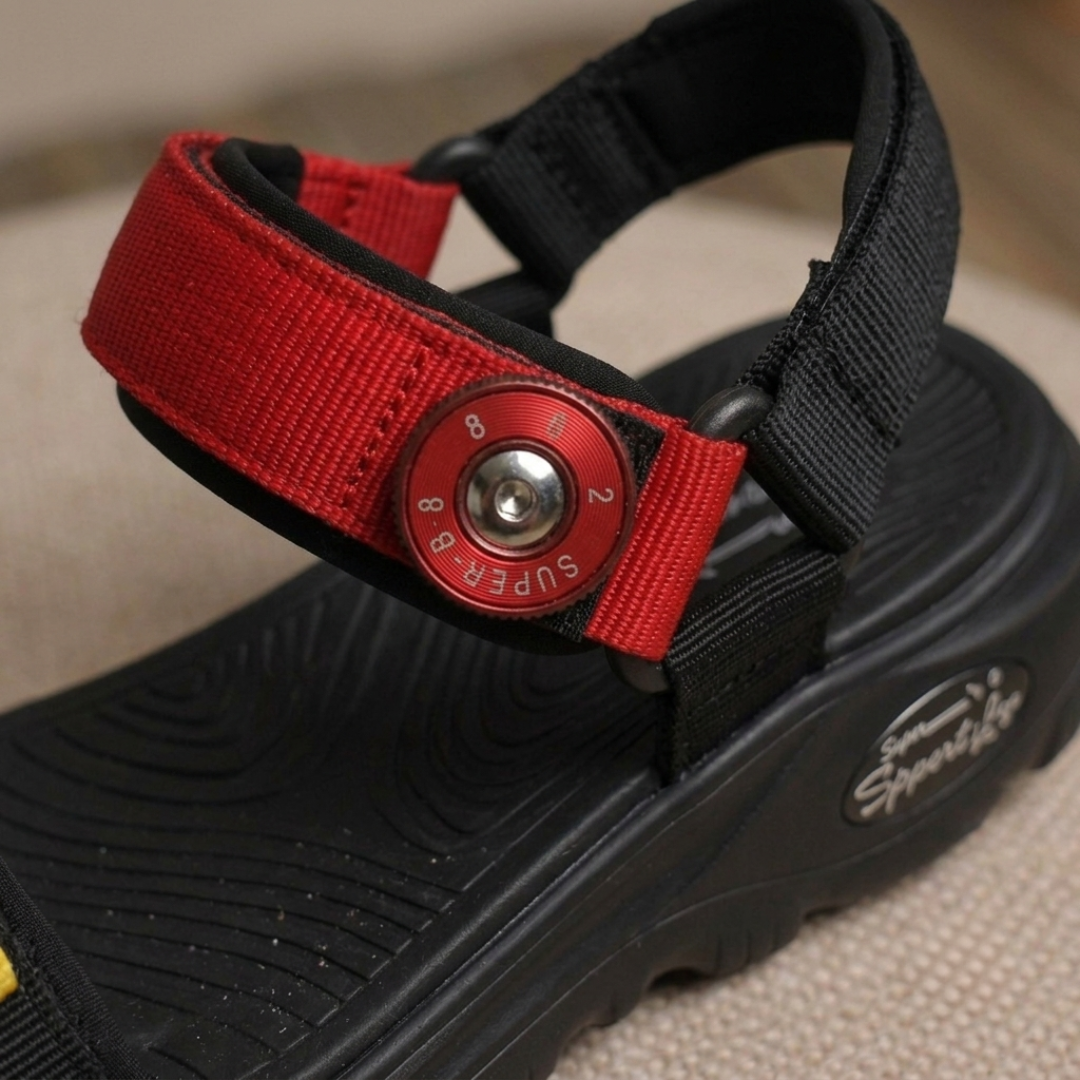 Sandales de sport ajustables color block pour garçon – Légères, pour l'extérieur et le confort décontracté
