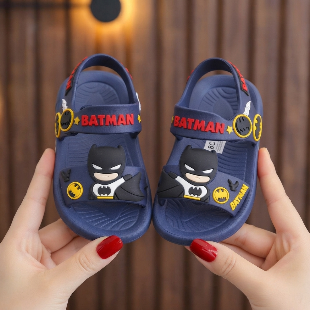 Sandales d'été réglables super-héros pour enfants