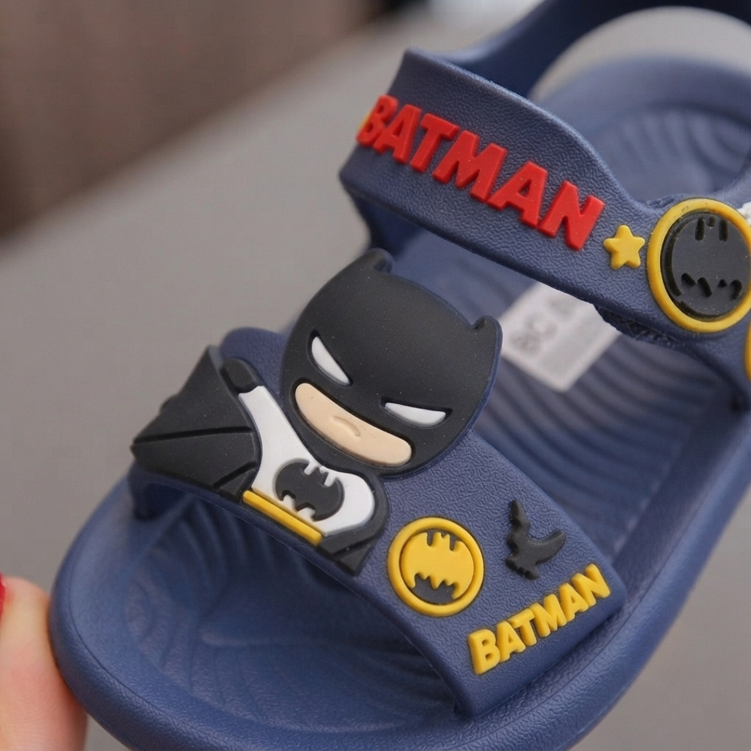 Sandales d'été réglables super-héros pour enfants