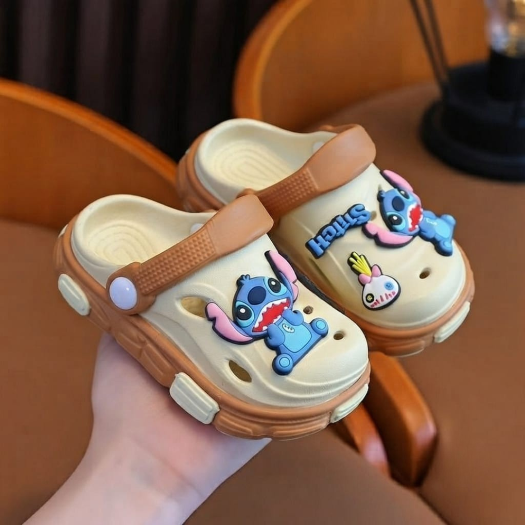 Sabots pour enfants à l'effigie de personnages de dessins animés, avec bride arrière réglable