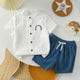 Boys rainbow shirt and shorts set