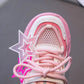 Fashion Cute Star Mesh Sneakers for Girls, Breathable Non-slip Running Shoes for Spring and Summer