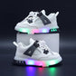 Modern sports shoes for children with LED lighting. Comfortable and non-slip.