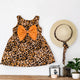 100% cotton leopard Dress & Matching Hat Set for Girls