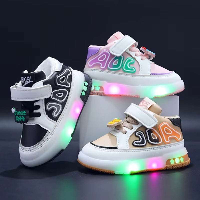 "Kids Breathable Cartoon Light-Up Walking Shoes – Soft Sole, Stylish, and Fun for Boys & Girls!" (Copy)