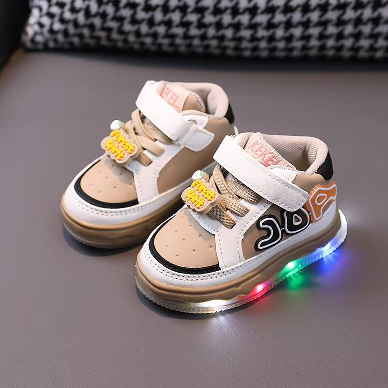 "Kids Breathable Cartoon Light-Up Walking Shoes – Soft Sole, Stylish, and Fun for Boys & Girls!" (Copy)