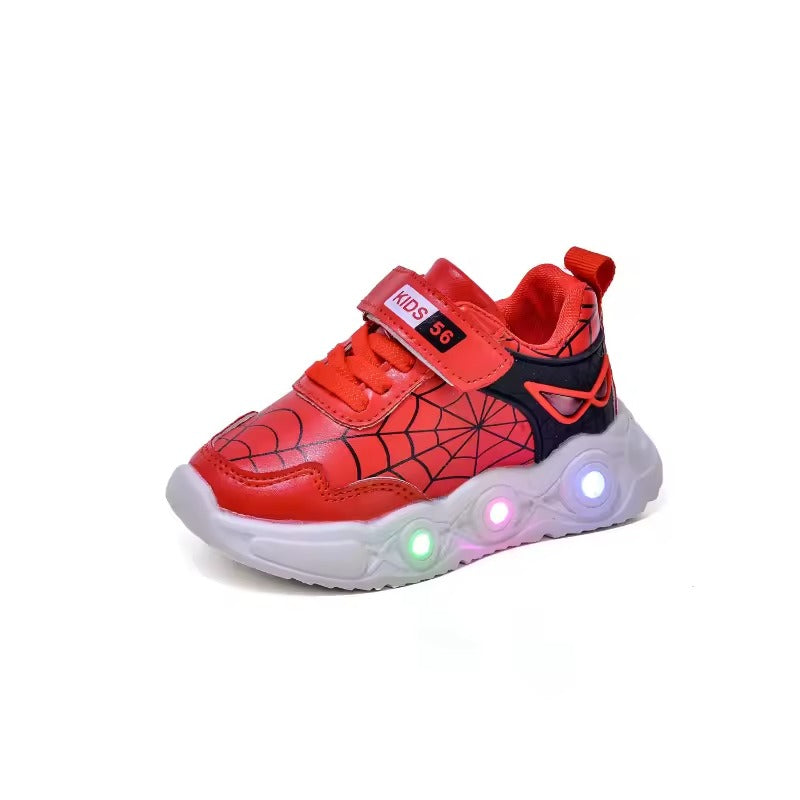 SpidSuffolk Kids' Shoes - LED Light and Superhero Inspired Fashion Mesh Design