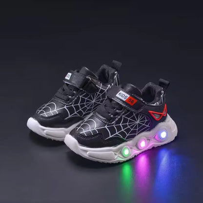 SpidSuffolk Kids' Shoes - LED Light and Superhero Inspired Fashion Mesh Design