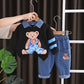 "Stylish Kids Set (2 Pcs) - A Combination of Comfort and Style with Cute Cartoon Graphics!"