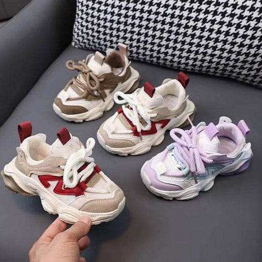 New High Quality Kids Outwear Clunky Sneakers Soft Sole Mesh Casual Boys Girls Sports Shoes - IRRAKIDS