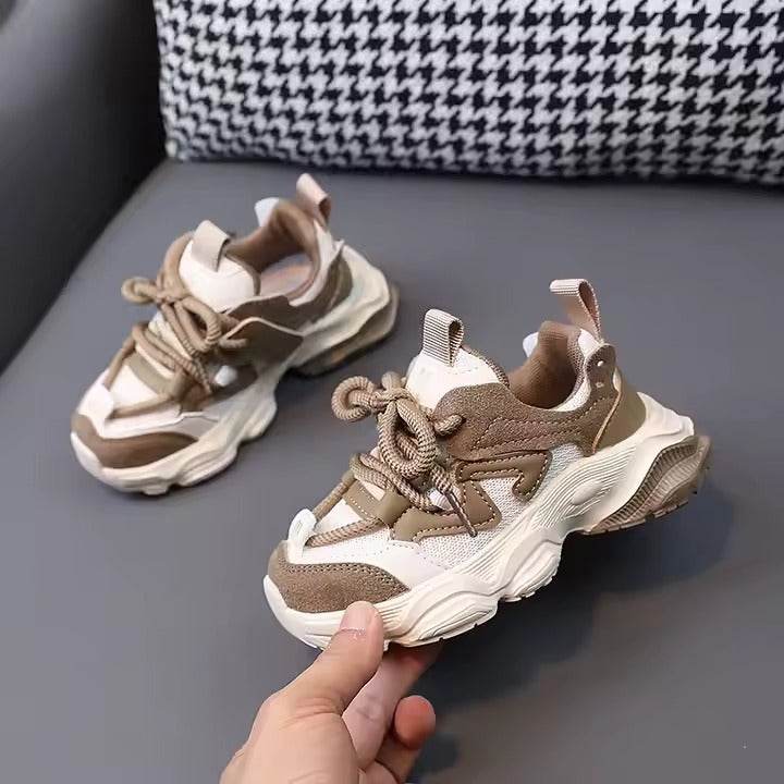 New High Quality Kids Outwear Clunky Sneakers Soft Sole Mesh Casual Boys Girls Sports Shoes - IRRAKIDS
