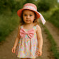 Girls' colorful summer dress with a stylish hat and a large bow tie 2