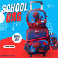 Ensemble de 3 sacs d'école à roulettes élégants au design de dessin animé pour enfants