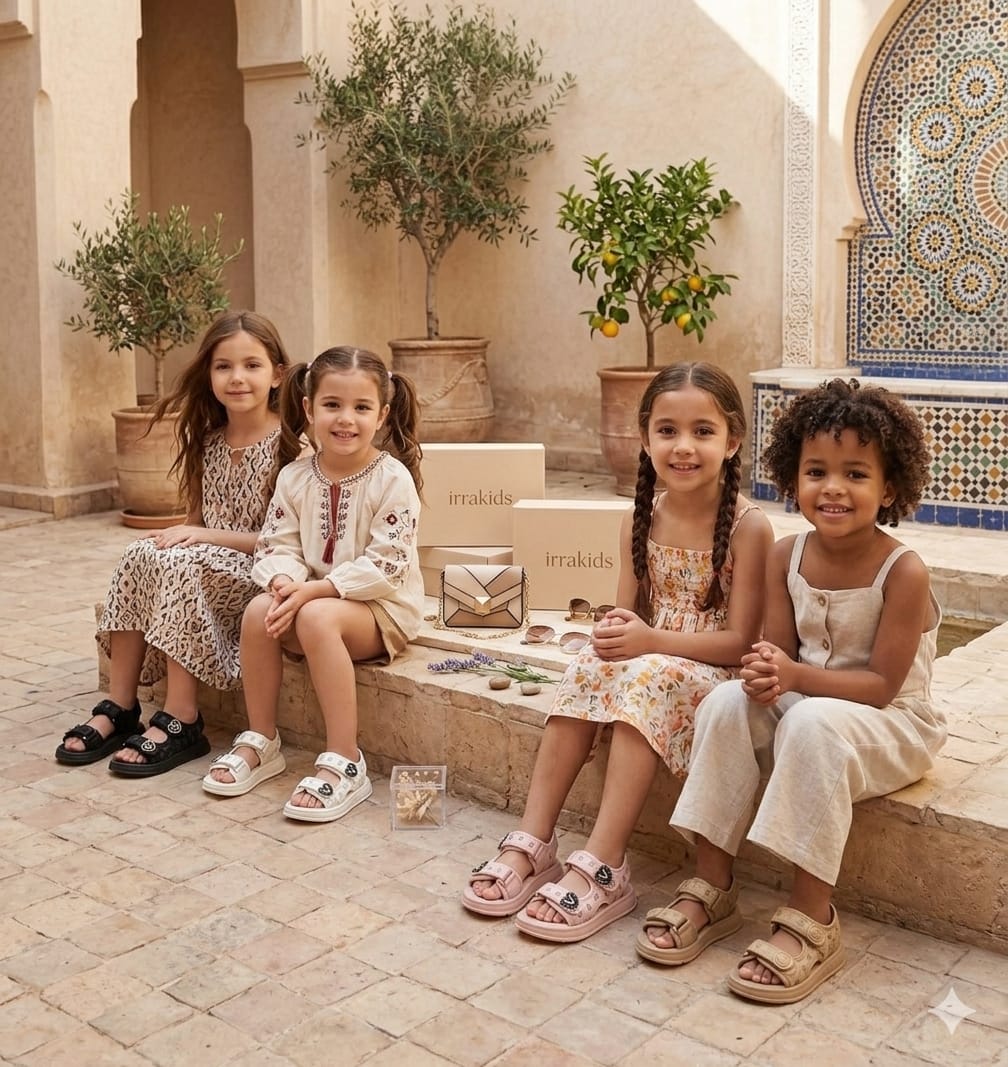 Girls Summer Sandals Cute Double Strap Hook Loop Soft Sole Comfortable Kids Shoes