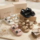 Girls Summer Sandals Cute Double Strap Hook Loop Soft Sole Comfortable Kids Shoes