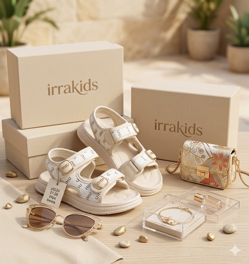 Girls Summer Sandals Cute Double Strap Hook Loop Soft Sole Comfortable Kids Shoes