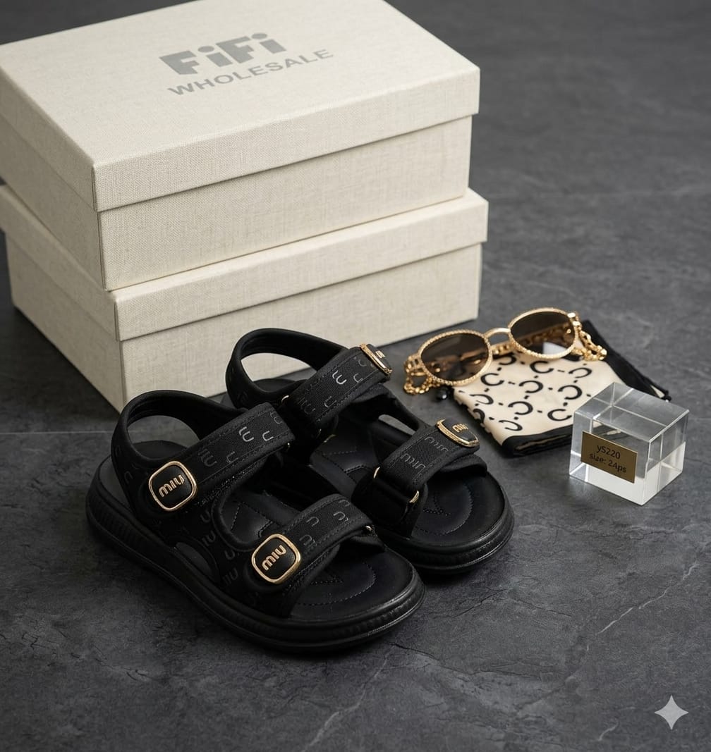 Girls Summer Sandals Cute Double Strap Hook Loop Soft Sole Comfortable Kids Shoes