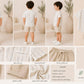 Ensemble de tenue d'été 2026 pour enfants, chemise rayée en coton, short et robe, vêtements doux et respirants pour garçons et filles