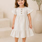 Ensemble de tenue d'été 2026 pour enfants, chemise rayée en coton, short et robe, vêtements doux et respirants pour garçons et filles
