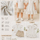 Ensemble de tenue d'été 2026 pour enfants, chemise rayée en coton, short et robe, vêtements doux et respirants pour garçons et filles
