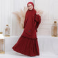 Élégante Abaya pour fille avec hijab assorti – Design doux et fluide
