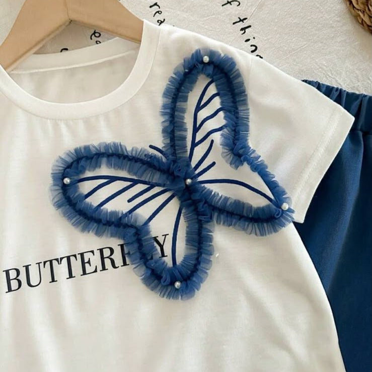 Ensemble 2 pièces papillon pour filles