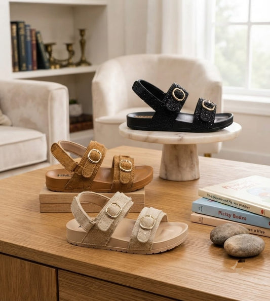 Sandales Filles à Double Boucle | Chaussures d'Été Souples Antidérapantes pour Enfants 