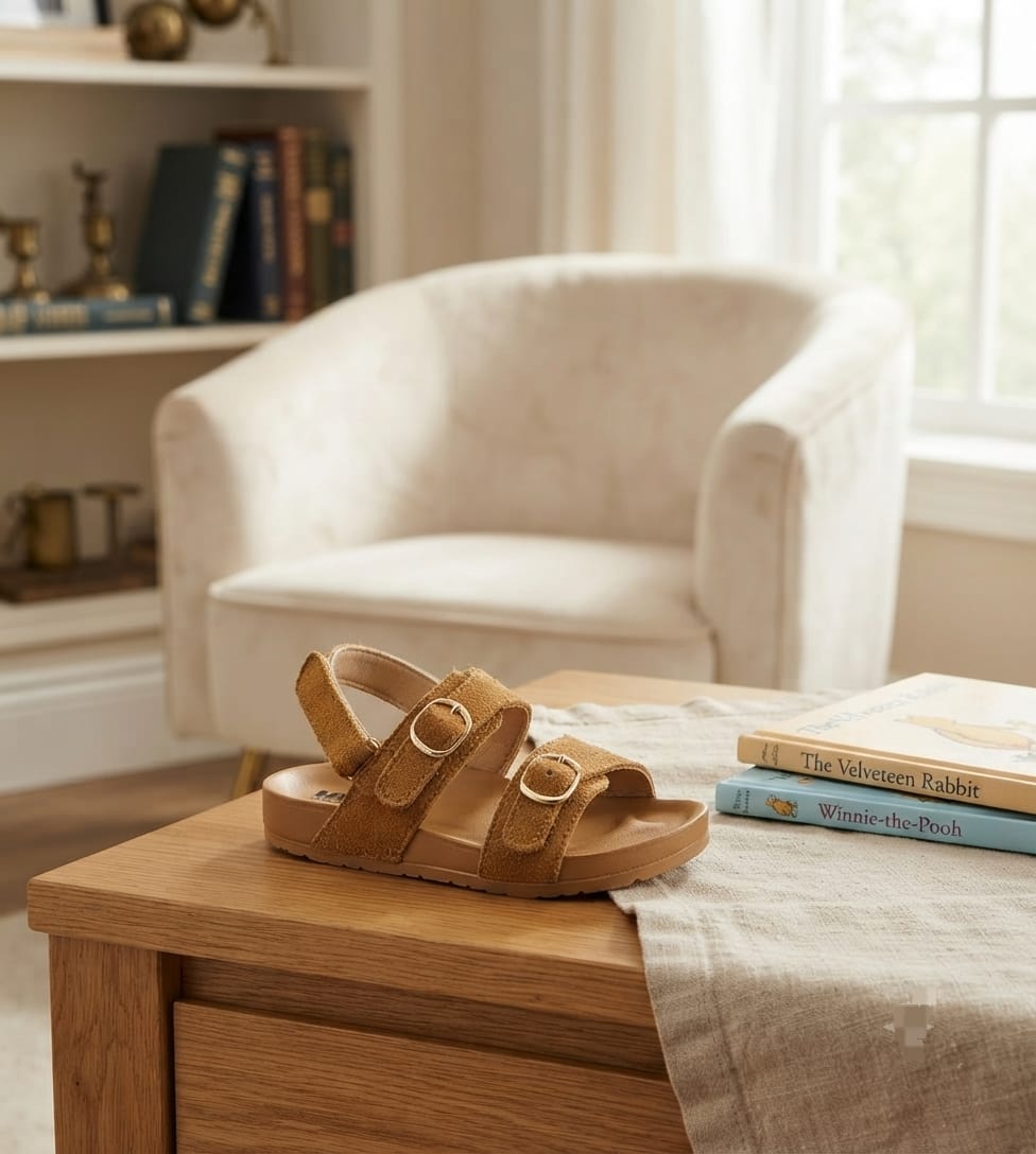Girls Double Buckle Sandals | Soft Non-Slip Summer Shoes for Kids