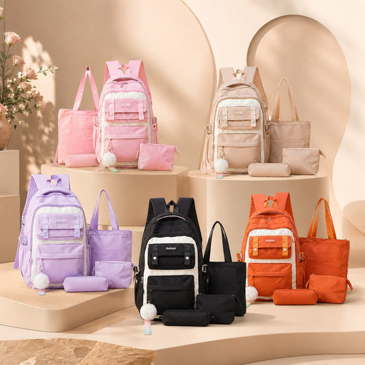 🎒 4-in-1 Multifunctional School Backpack Set – Stylish & Practical