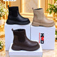 Classic Chelsea Ankle Boots with Ribbed Knit Details – Everyday Style in Black, Taupe & Brown