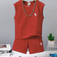 Ensemble débardeur et short d'été à imprimé mignon avec col ras du cou pour enfants