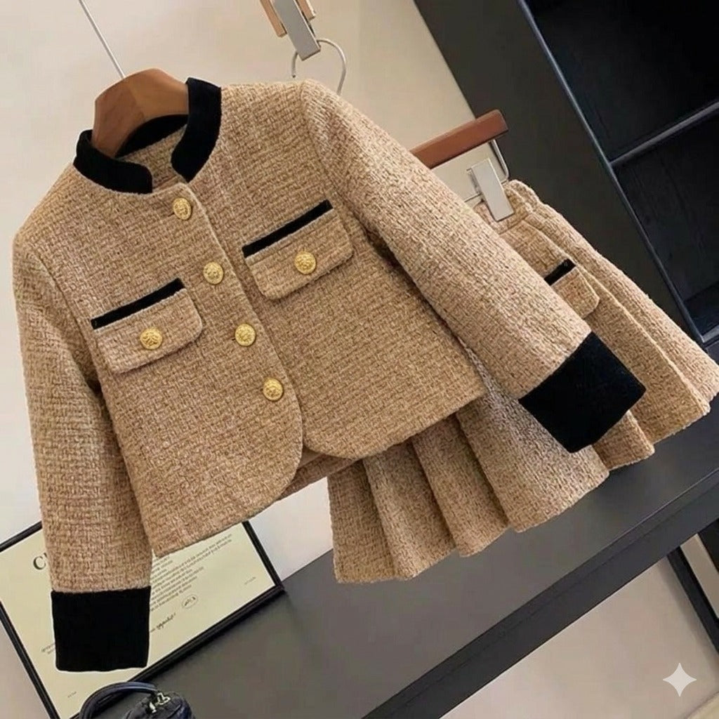 Ensemble veste et jupe élégantes  pour filles – Tenue de soirée classique