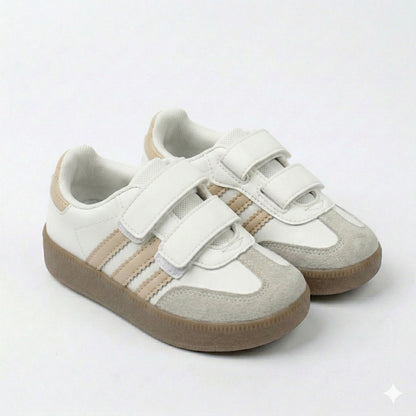 Unisex Kids Casual Sneakers with Velcro Straps – Non-Slip Everyday Shoes