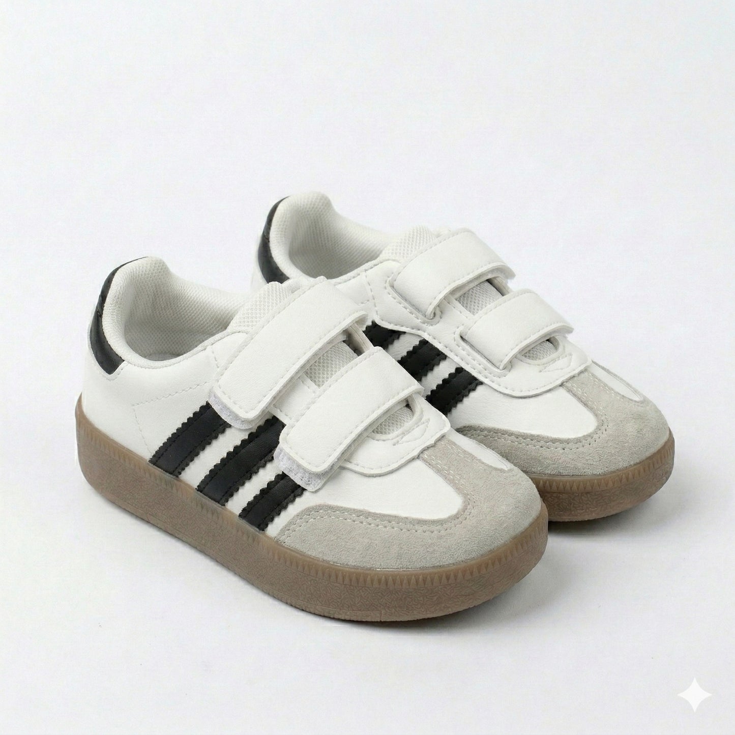 Baskets décontractées unisexes pour enfants avec brides Velcro – Chaussures antidérapantes pour tous les jours