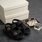 Sandales d'été pour filles Mignonnes double bride Scratch Semelle souple Chaussures confortables pour enfants 