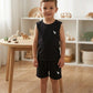 Ensemble débardeur et short d'été à imprimé mignon avec col ras du cou pour enfants