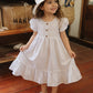 2026 New girls Summer Outfit Set Striped Cotton Shirt Shorts & Dress Soft Breathable Clothes for Girls