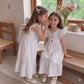 2026 New girls Summer Outfit Set Striped Cotton Shirt Shorts & Dress Soft Breathable Clothes for Girls
