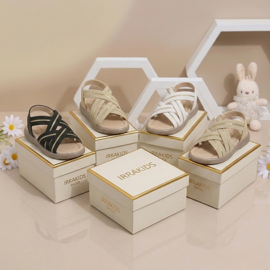 Elegant Girls’ Cross-Strap Sandals – Soft & Stylish Summer Comfort 👡✨