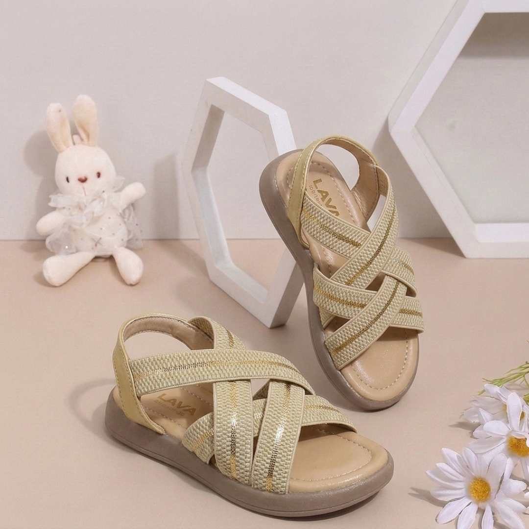 Sandales élégantes à brides croisées pour filles – Douces et stylées, confort d'été 👡✨
