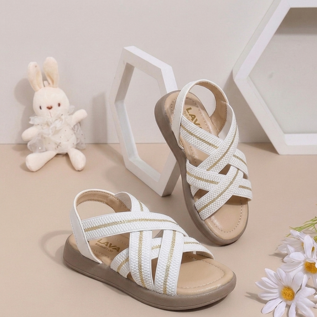 Sandales élégantes à brides croisées pour filles – Douces et stylées, confort d'été 👡✨