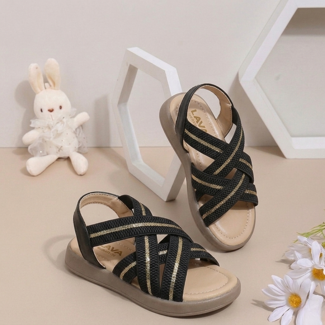 Sandales élégantes à brides croisées pour filles – Douces et stylées, confort d'été 👡✨