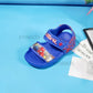 Heroic Webbed Wonders: Boys' Sandals with Dynamic Spider Print