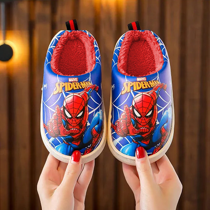 Spider Superhero Waterproof Kids' Comfy & Warm Slippers: Trendy Style for Little Heroes!"