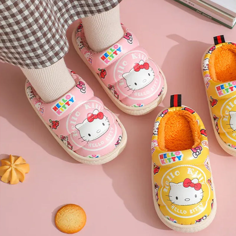 Hello Kitty Cozy Cotton Slippers: Adorable Autumn-Winter Indoor Delight for Kids!