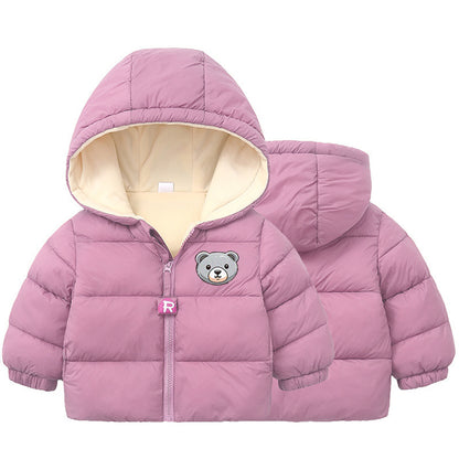 Veste d'hiver à capuche en coton pour enfants Cosy