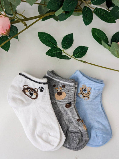 teddy bear & Hello Kitty Ankle Socks for boys & Girls - IRRAKIDS